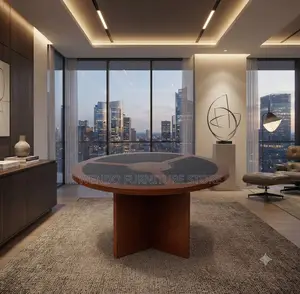 Boardroom Table; Round Executive - Mahogany Office Table