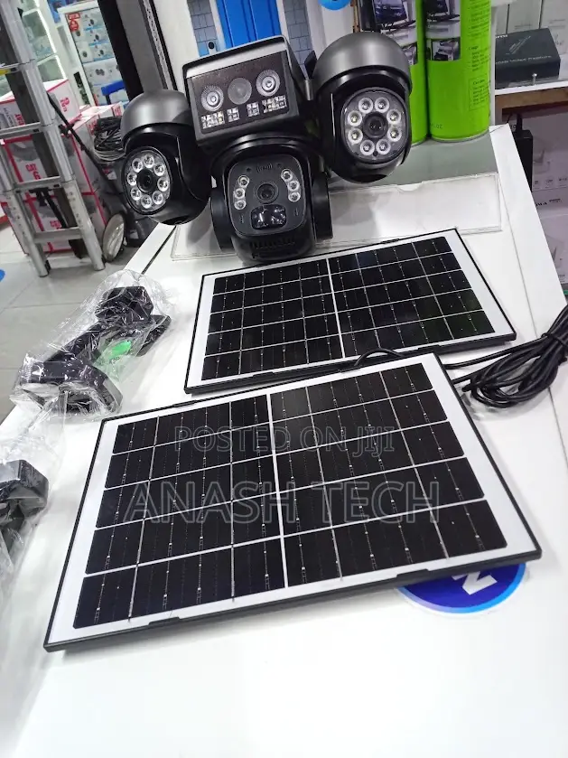 011SQ 4G Triple Lens Solar Camera With SIM Card Support