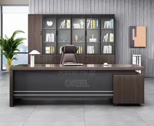 Office Desk : 180CM Imported Executive Office L-Shaped Desk