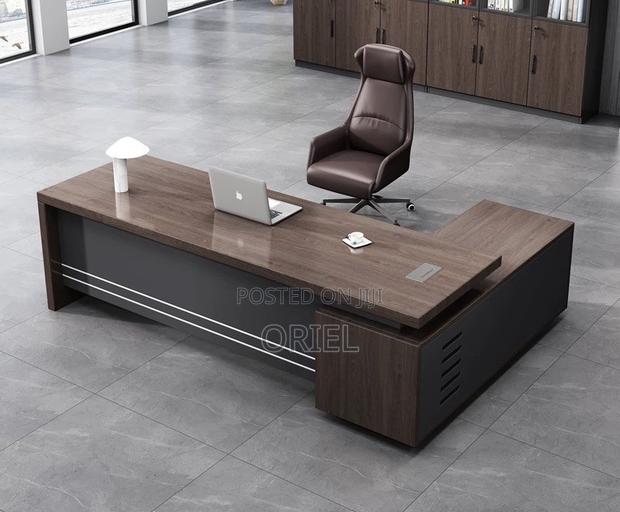 Office Desk : 180CM Imported Executive Office L-Shaped Desk - thumbnail 3