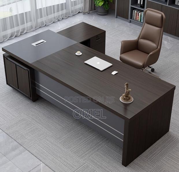 Office Desk : 180CM Imported Executive Office L-Shaped Desk - thumbnail 4