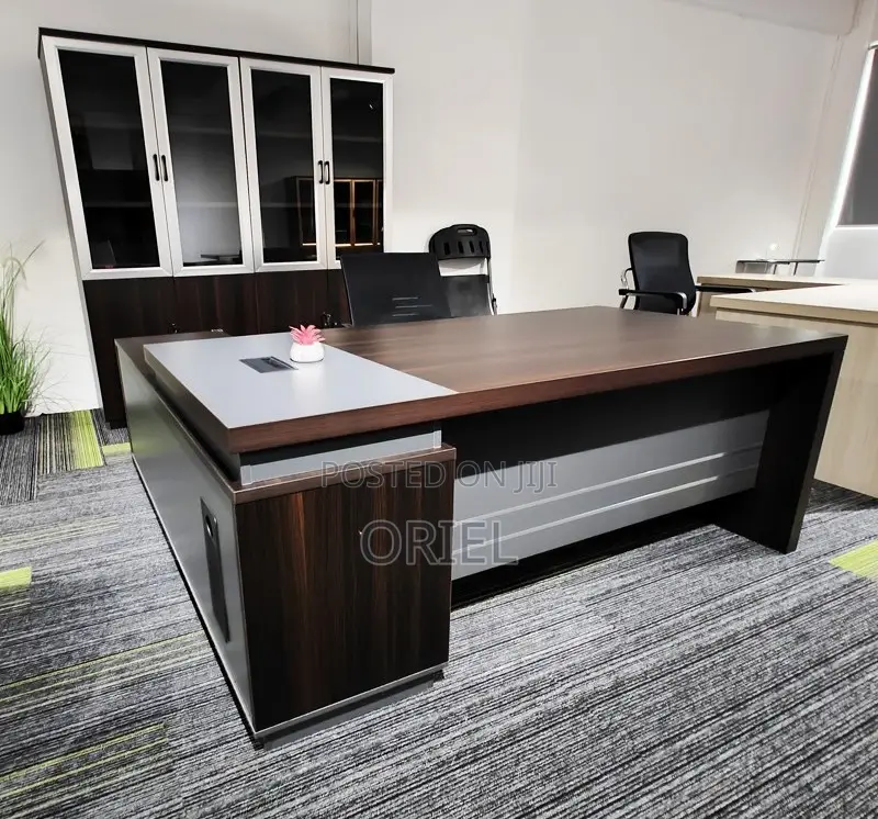 Office Desk : 180CM Imported Executive Office L-Shaped Desk