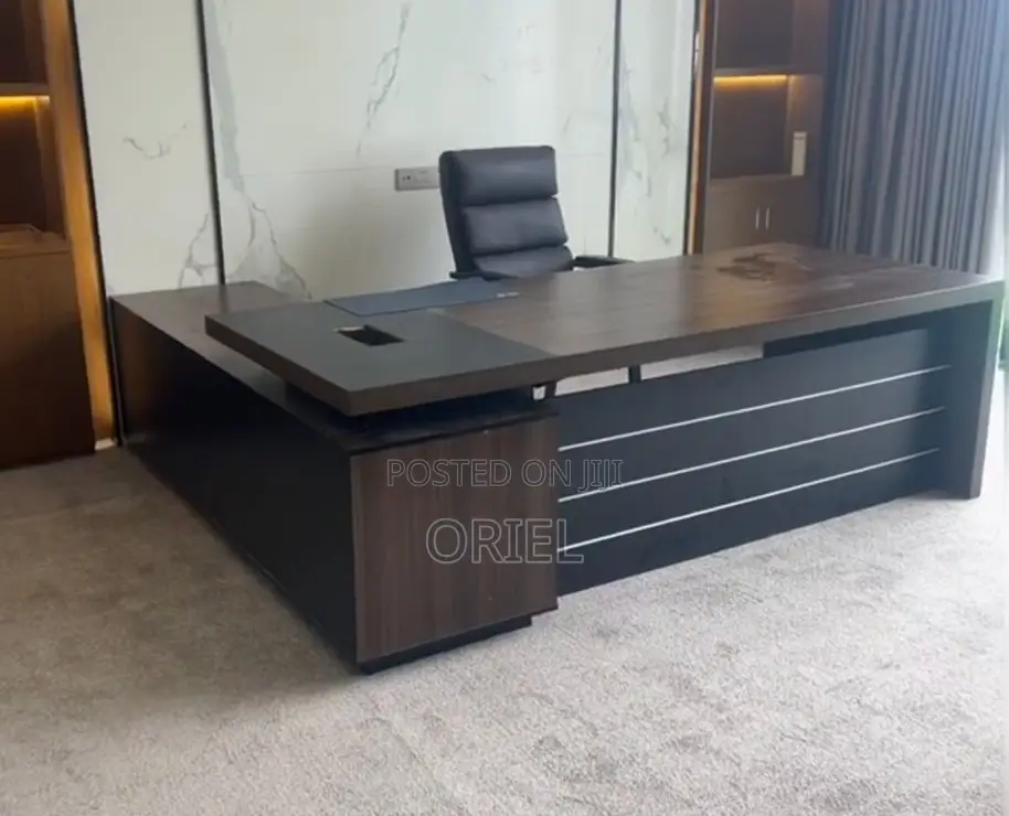 Office Desk : 180CM Imported Executive Office L-Shaped Desk