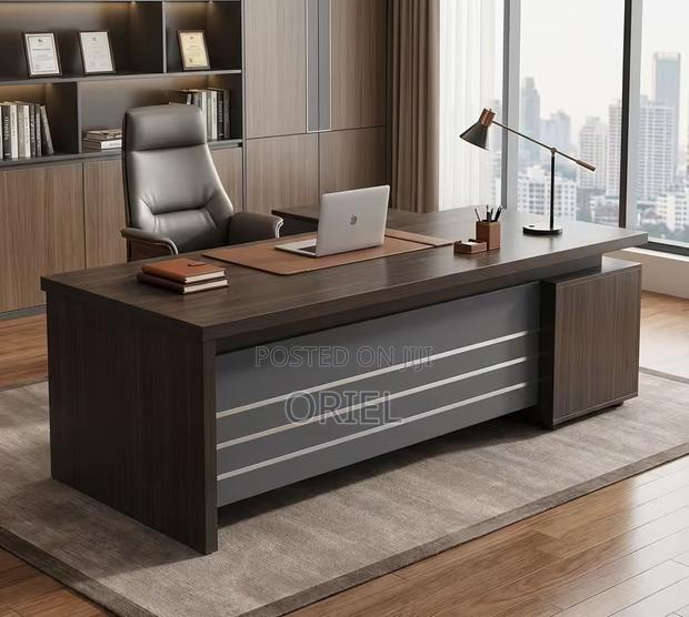 Office Desk : 180CM Imported Executive Office L-Shaped Desk - thumbnail 8
