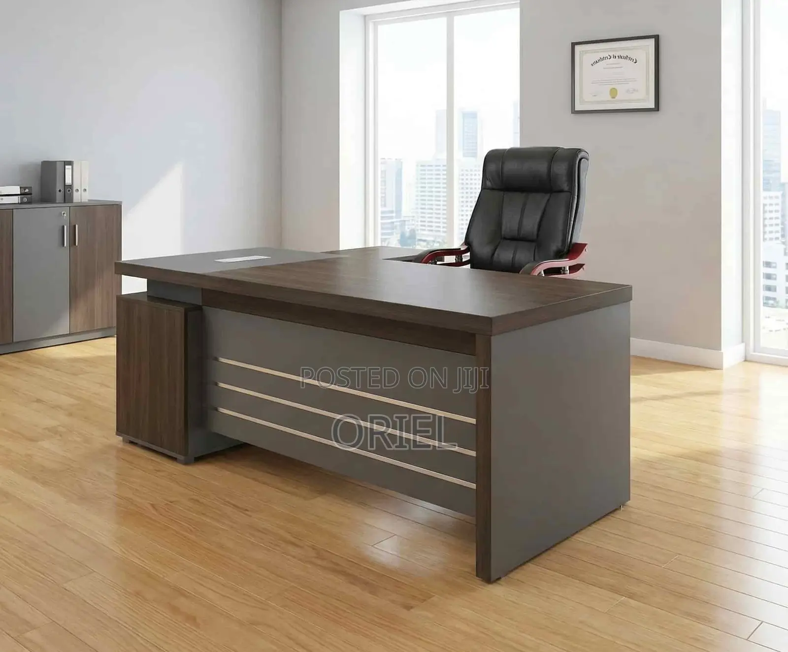 Office Desk : 180CM Imported Executive Office L-Shaped Desk