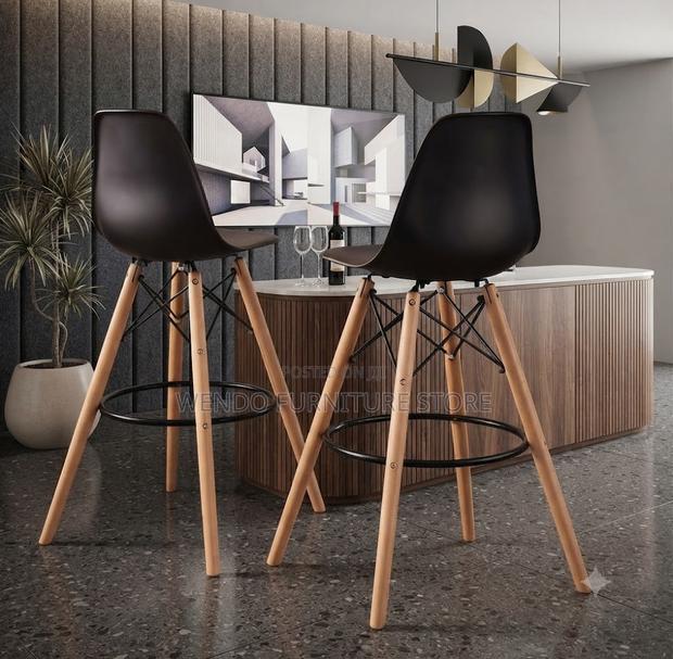Barstools; Home Dining Room Eames Style Barstool - thumbnail 5