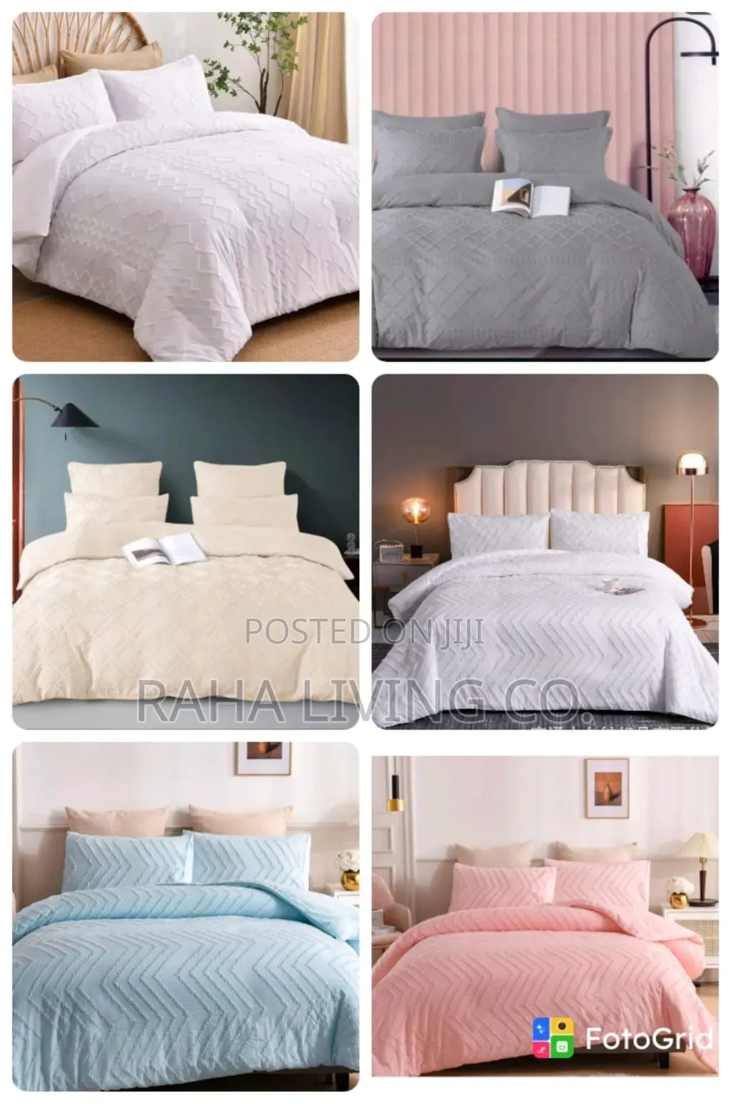4pc Luxury Tufted Wave Duvet Cover Set | 6x6 6x7