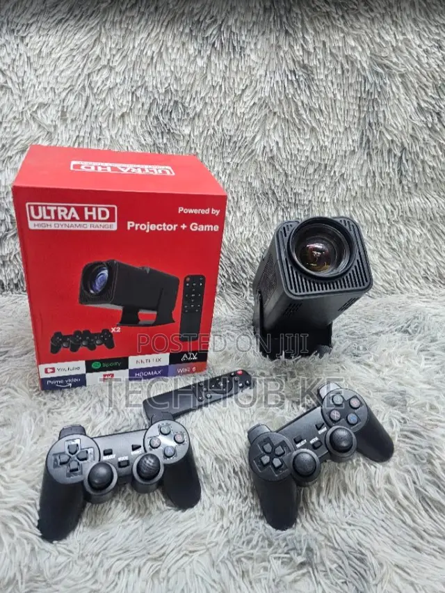 HY320 Pro Supported Game Projector With 2* Wireless Remote for Game