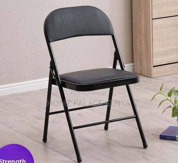 Foldable Chair: Comfortable Leather Guest Waiting Chair - thumbnail 4
