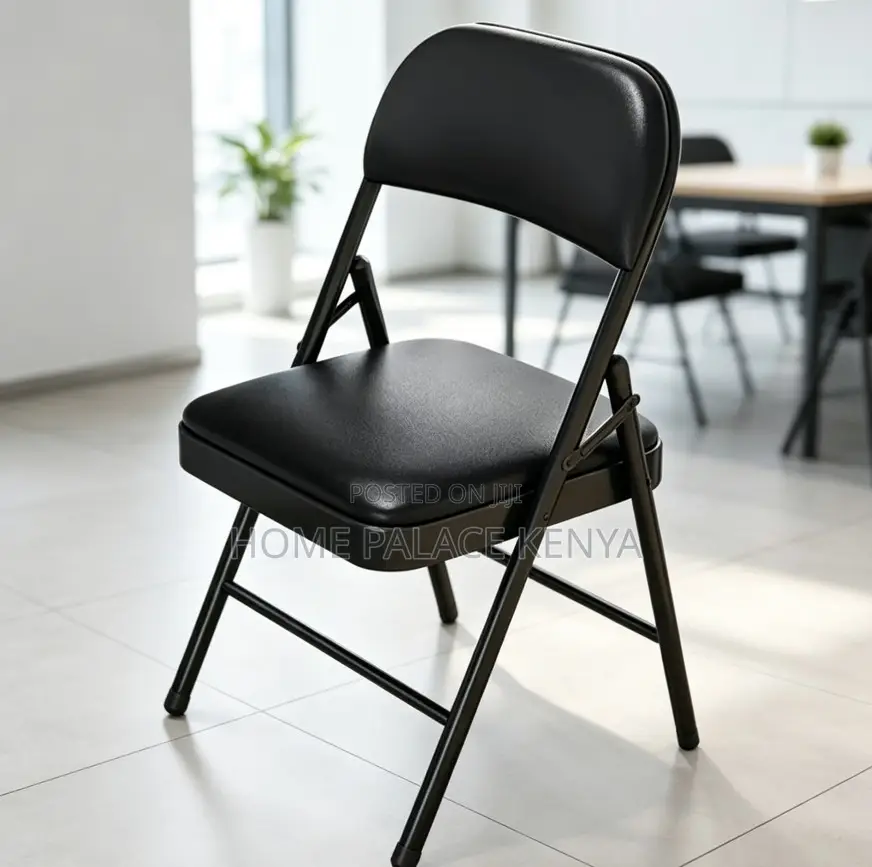 Foldable Chair: Comfortable Leather Guest Waiting Chair
