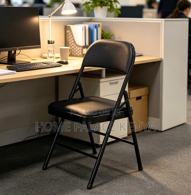 Foldable Chair: Comfortable Leather Guest Waiting Chair - thumbnail 8