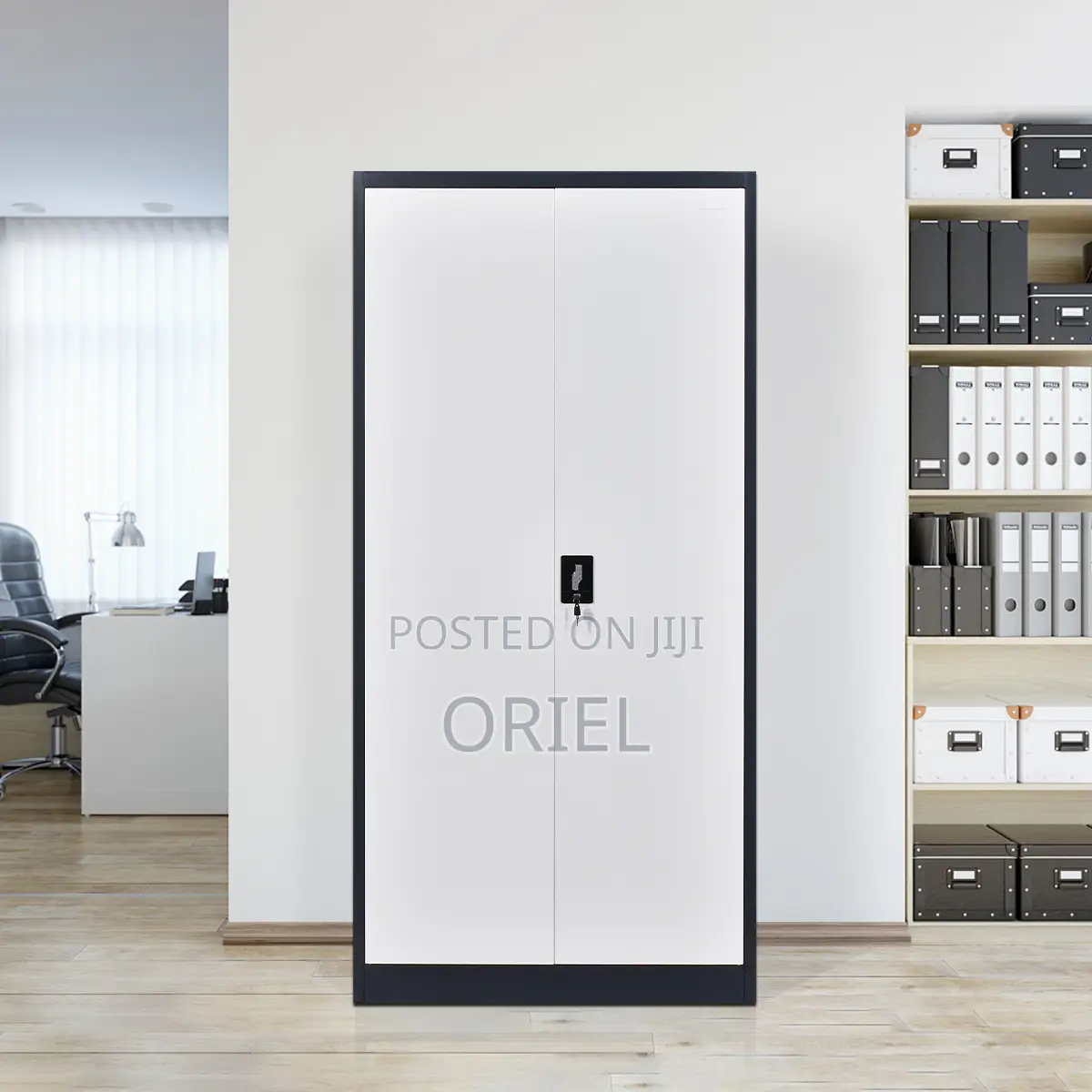 Office Cabinet : Lockable Two-Door Steel Filing Cabinet