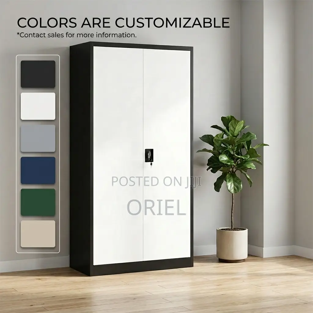 Office Cabinet : Lockable Two-Door Steel Filing Cabinet