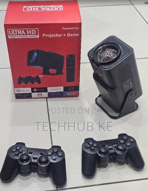 Hy320 Game Projector With Wireless Gaming Controller Uk Plug - Black