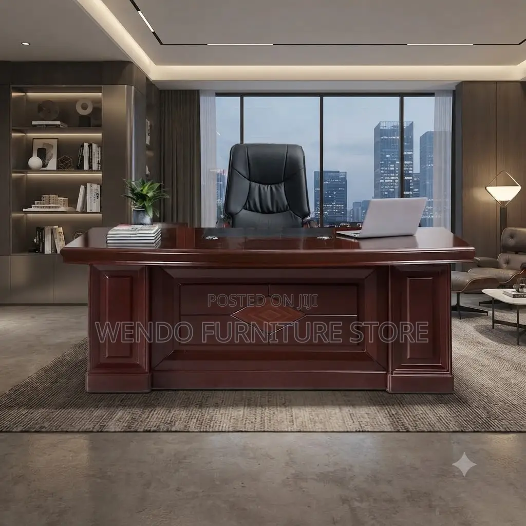 Office Desk; 1.8 Meters Mahogany Finished Executive Prestige Desk