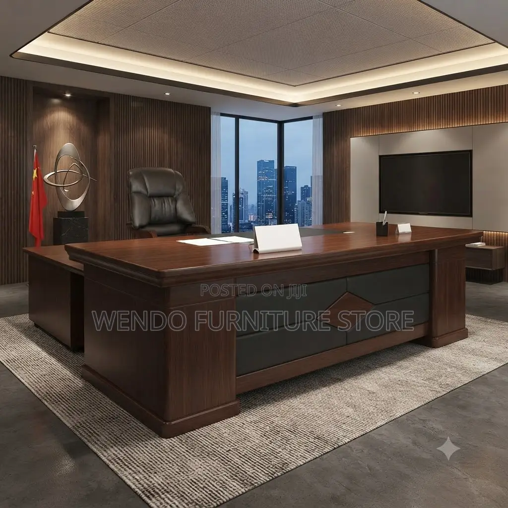 Office Desk; 1.8 Meters Mahogany Finished Executive Prestige Desk