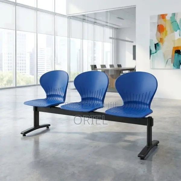 Office Bench : 3-Seater Plastic Waiting Linked Bench