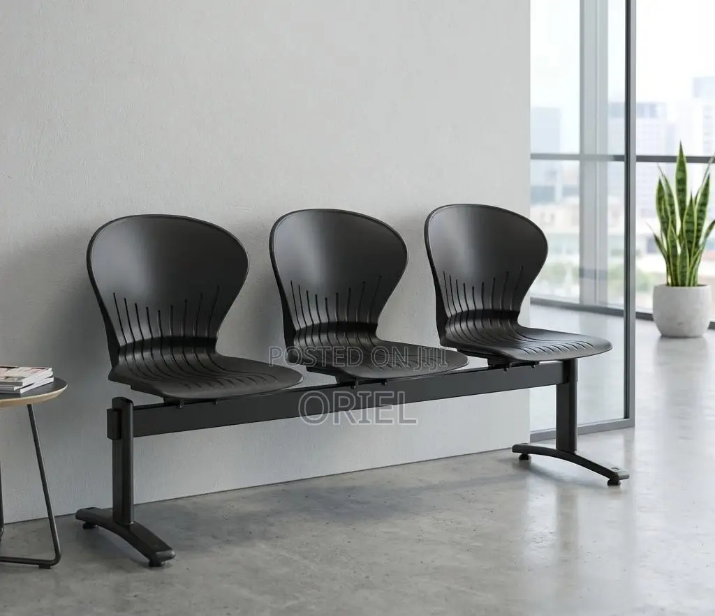 Office Bench : 3-Seater Plastic Waiting Linked Bench