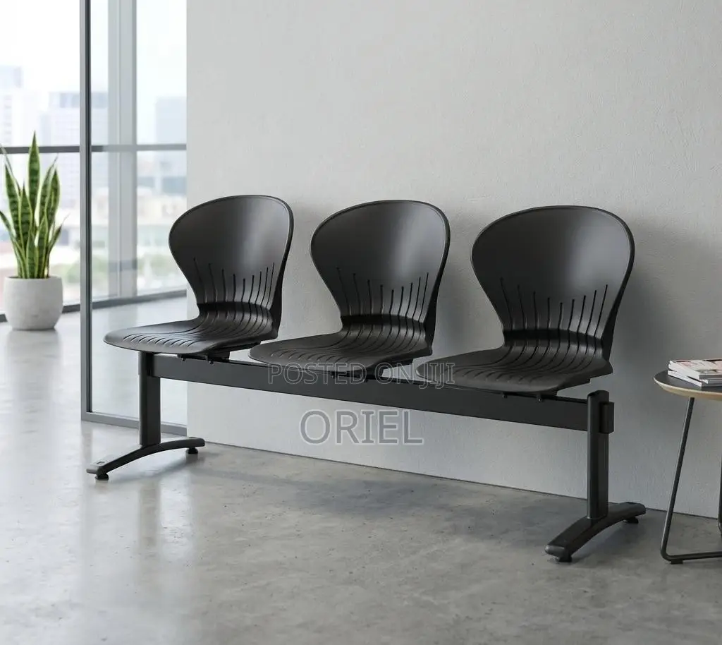 Office Bench : 3-Seater Plastic Waiting Linked Bench