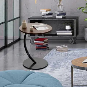 Rustic Wooden Round Coffee Table for Small Spaces