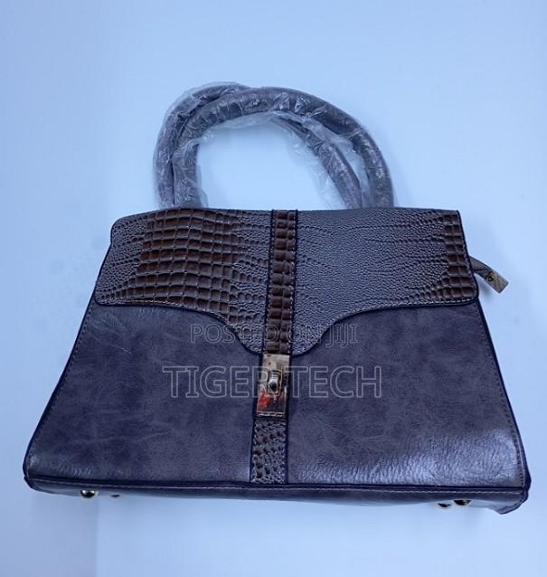 Beige/Tan Smooth Leather Women's Structured Handbag - thumbnail 2