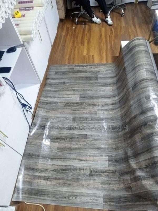 Rustic Gray PVC Mkeka Wa Mbao - thumbnail 2