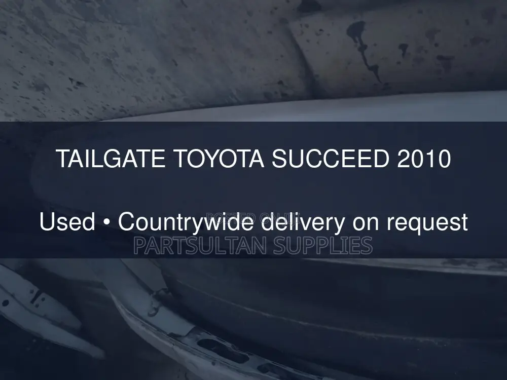 Tailgate Toyota Succeed 2010
