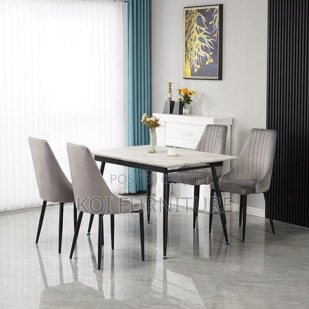 Dining Set; Four Seaters Elegant Style Dining Set - thumbnail 4