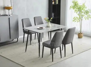 Dining Set; Four Seaters Elegant Style Dining Set
