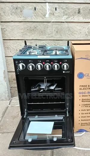 Glamstar Black 50×55 Standing 3+1 Electric Oven Cooker