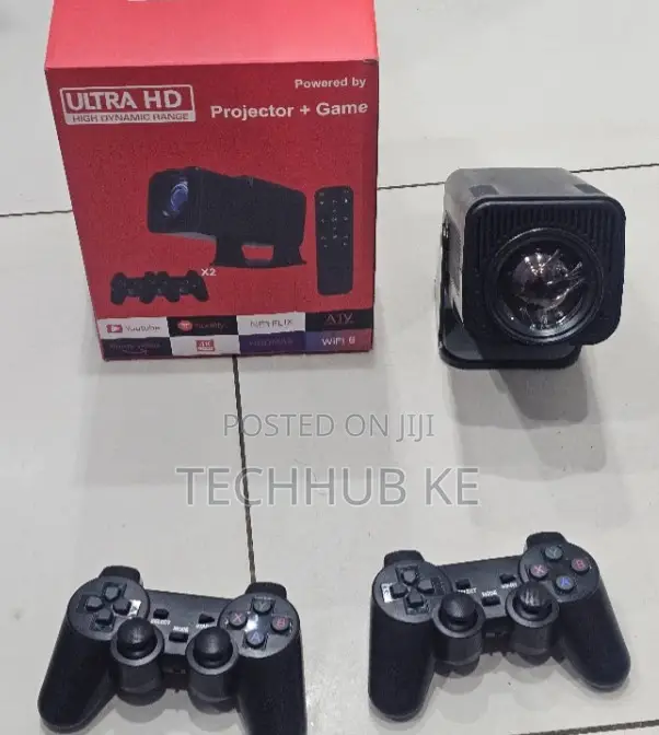 HY320 Wifi Android Projector With Built-in Gaming Console F600 Black
