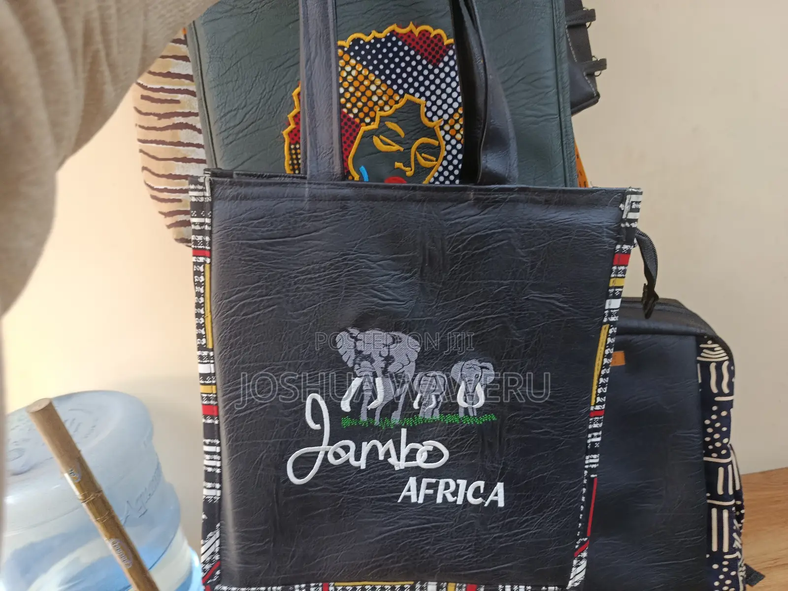 Jambo Africa Rexine Leather Tote Bg