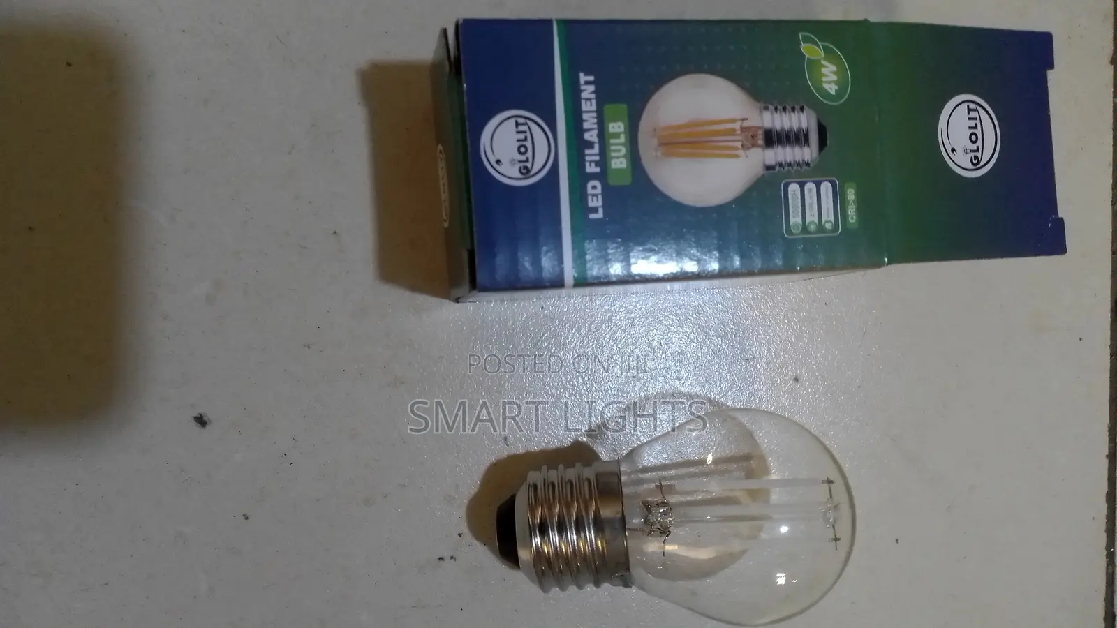 Glolit 4W LED Filament Bulb E27-Warm White Energy Saving