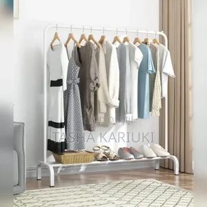 Single Pole Cloth Rack With Under Shoe Rack