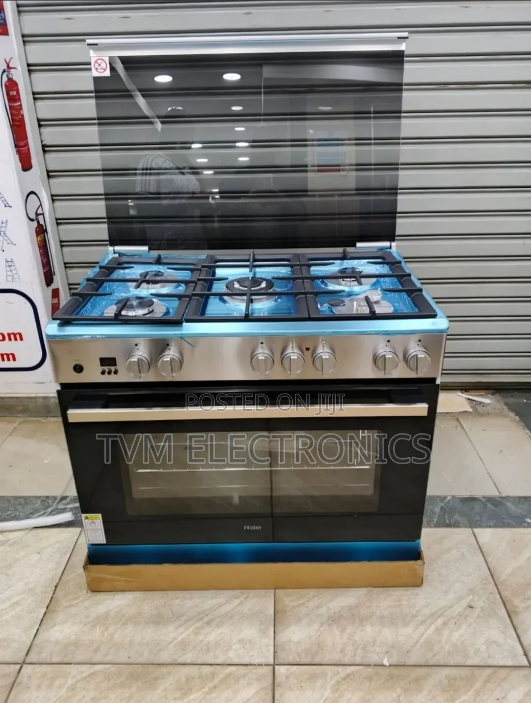 Haier Hcr6050ees 90x60cm Cooker 5gas Burners With Electric Long Oven