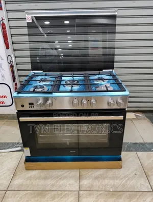 Haier Hcr6050ees 90x60cm Cooker 5gas Burners With Electric Long Oven