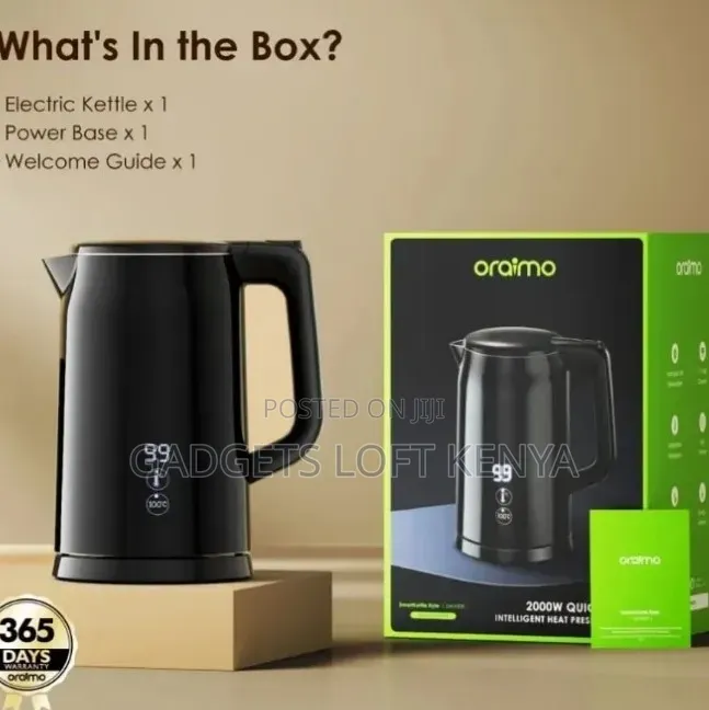Oraimo Smart Kettle Byte 2000W 304 Stainless Steel Electric Kettle