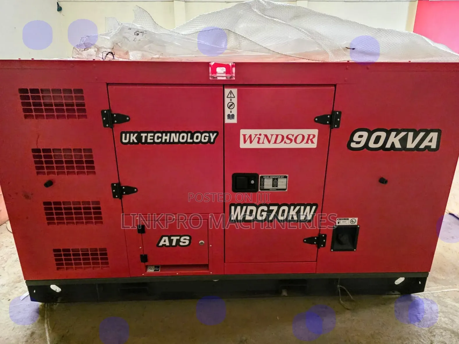 Windsor UK 90kva/70kw Water Cooled Diesel Generator With Inbuilt ATS