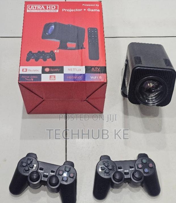 2-in-1 Hy320 Smart Portable Projector Games Console+ 2 Gaming Pads - main view