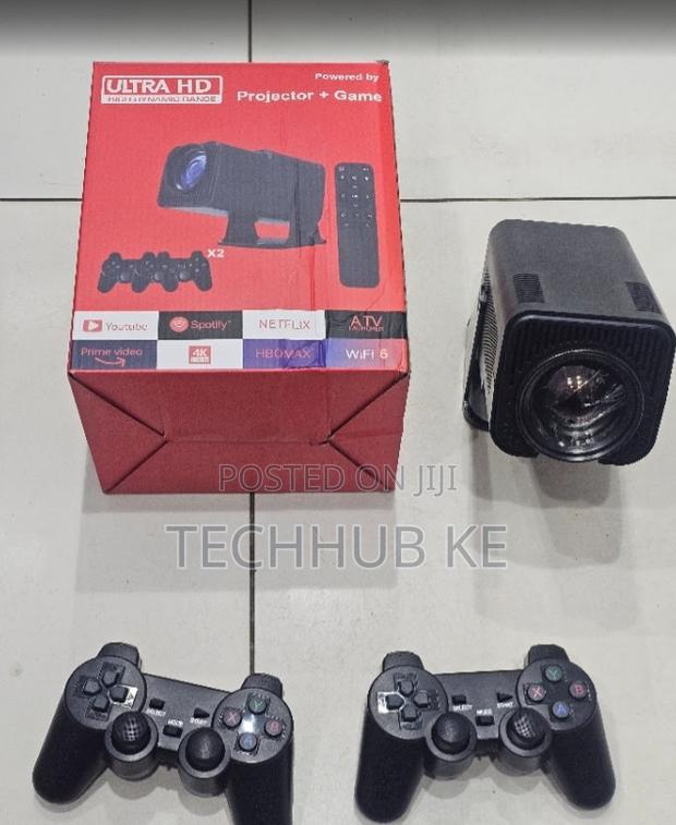 2-in-1 Hy320 Smart Portable Projector Games Console+ 2 Gaming Pads - thumbnail 2