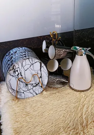 13pc Quality Breakfast Dinner Set | Plates Cups Flask