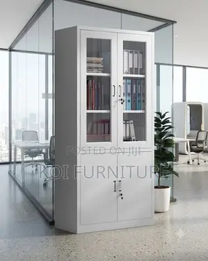 Office Cabinet; Two Doors Steel Modern Office Cabinet With Lockup Key