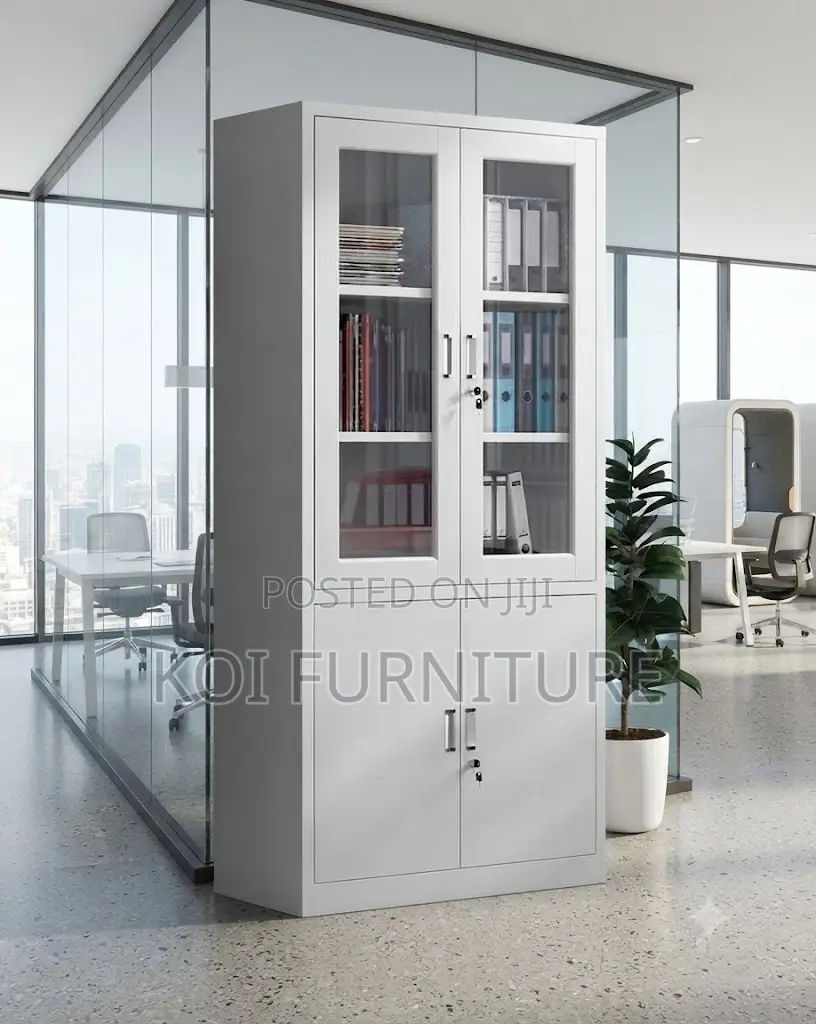 Office Cabinet; Two Doors Steel Modern Office Cabinet With Lockup Key