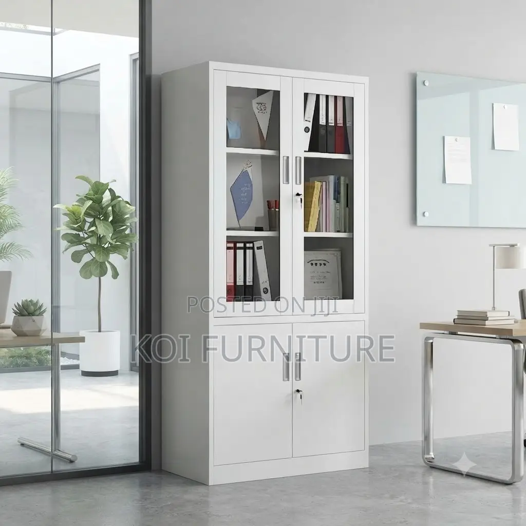 Office Cabinet; Two Doors Steel Modern Office Cabinet With Lockup Key
