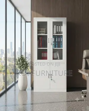 Office Cabinet; Two Doors Steel Modern Office Cabinet With Lockup Key