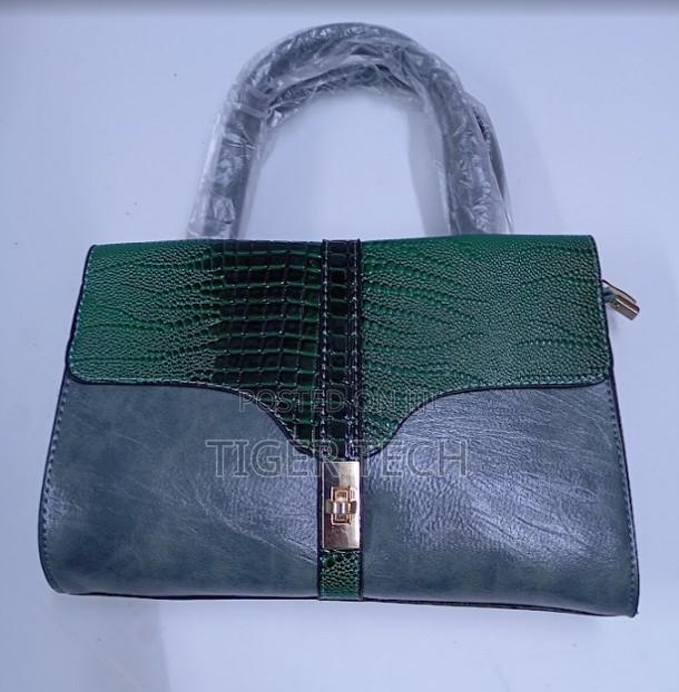 Green Grey Women's Crocodile Pattern Top Handle Handbag