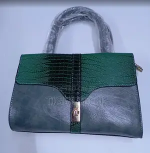 Green Grey Women's Crocodile Pattern Top Handle Handbag