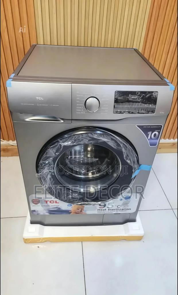 TCL P612FLG 12KG Front Load Wash Spin Machine – Steam, 1400RPM
