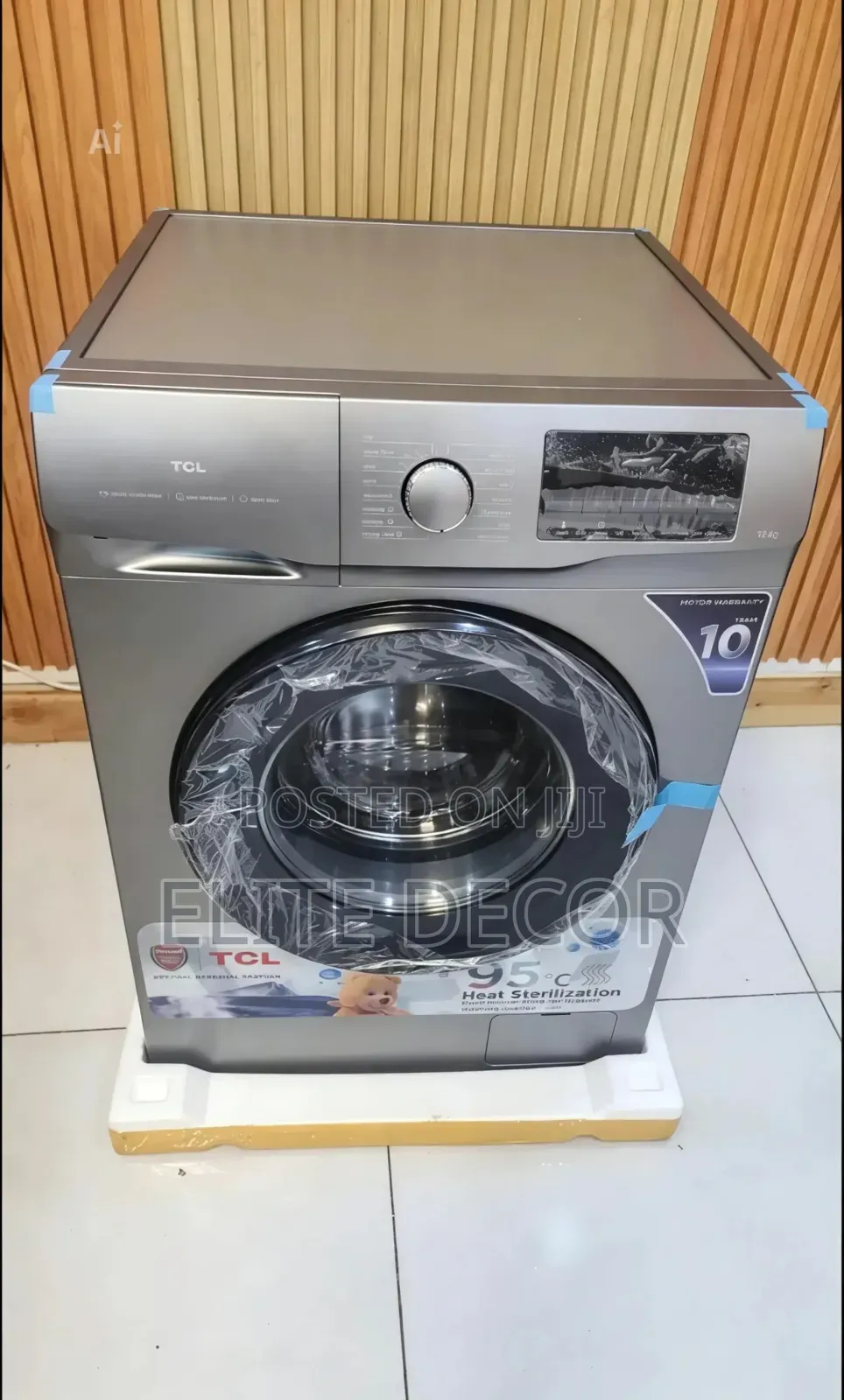 TCL P612FLG 12KG Front Load Wash Spin Machine – Steam, 1400RPM