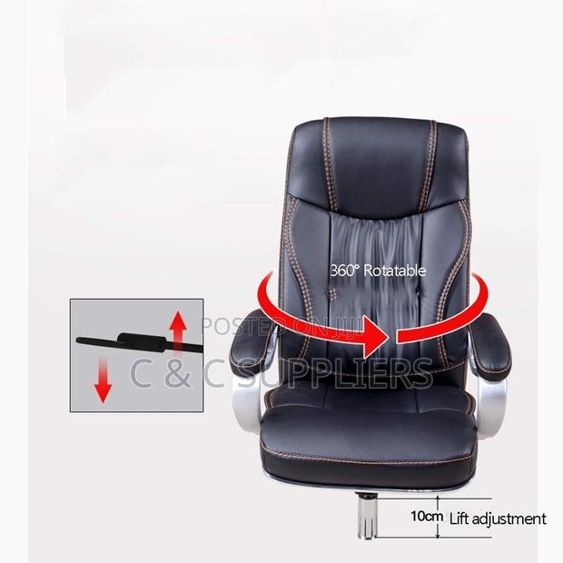 Leather Office Task Chair With Armrest - thumbnail 2